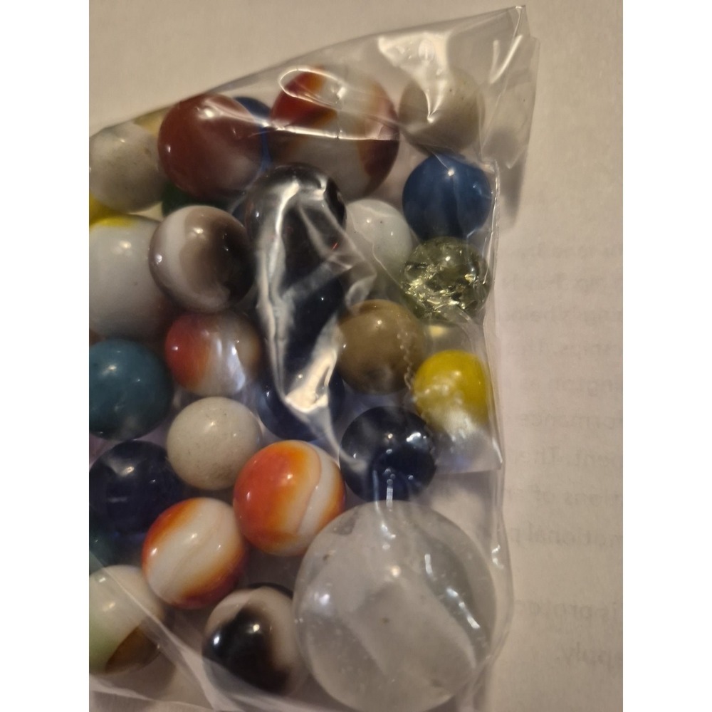Unbranded Vintage Marble Lot #2. 6.7 Ounces Mixed Colors Mixed Lot - Picture 2 of 8